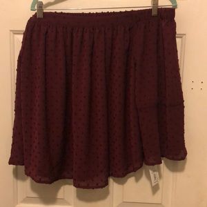 Brand new with tags Size X Burgundy Skirt